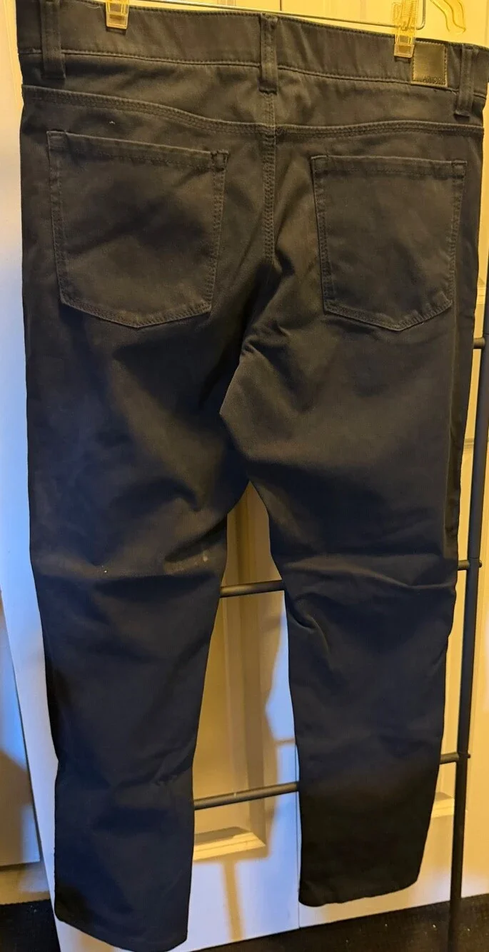 Union Comfort Flex Mens Black Stretch Casual Pants 34x32 5 Pocket Straight